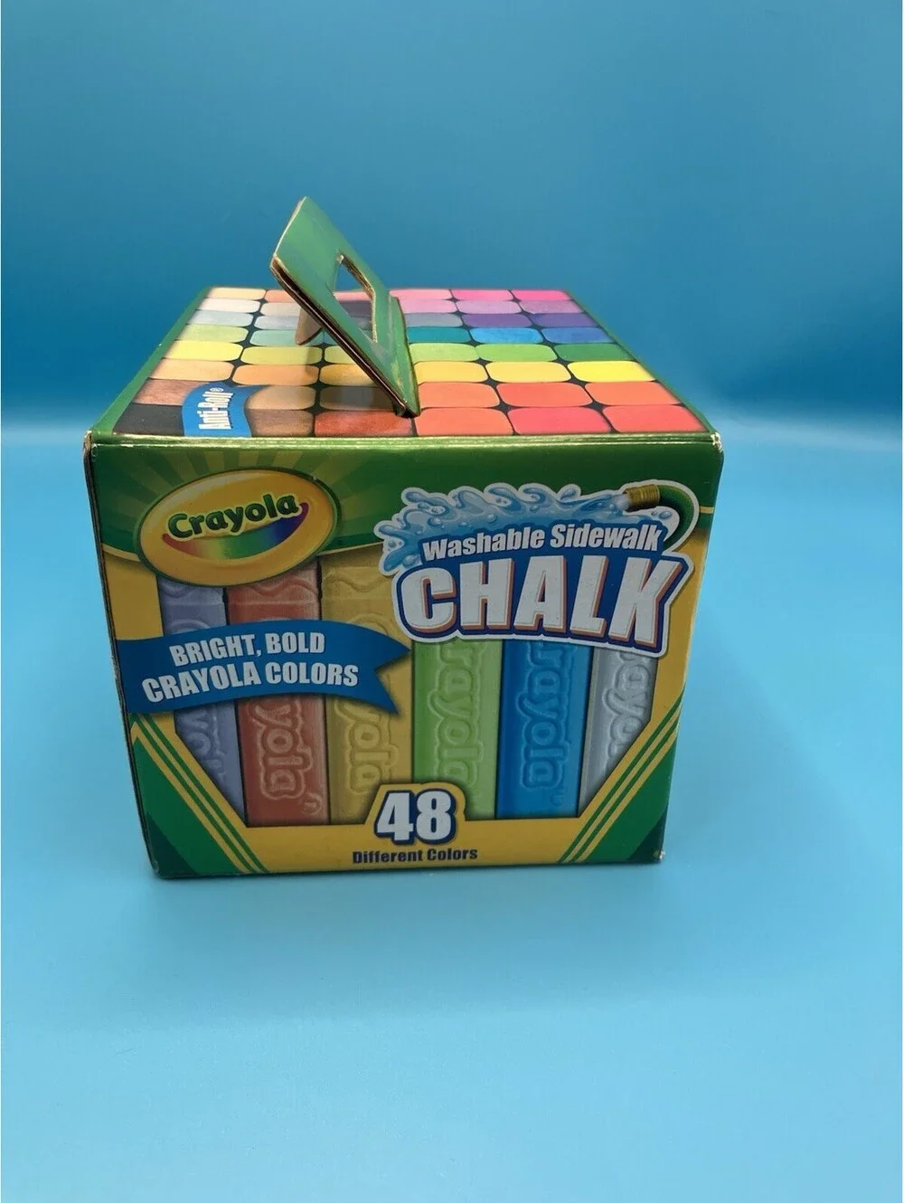 CRAYOLA WASHABLE SIDEWALK CHALK -48 ASSORTED COLORS NEW